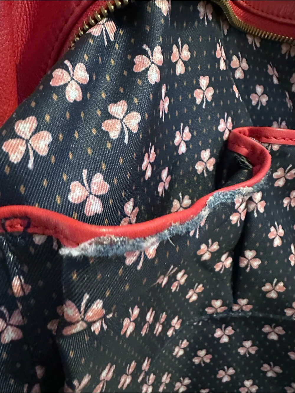Lucky Brand Red Leather Hobo Shoulder Bag